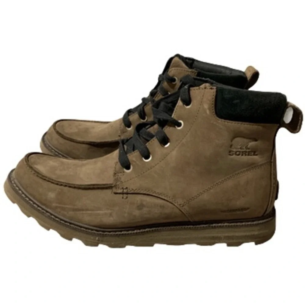 Sorel Madson ll Boots Men's Brown Waterproof Leather Moc‎ Toe Ankle Casual